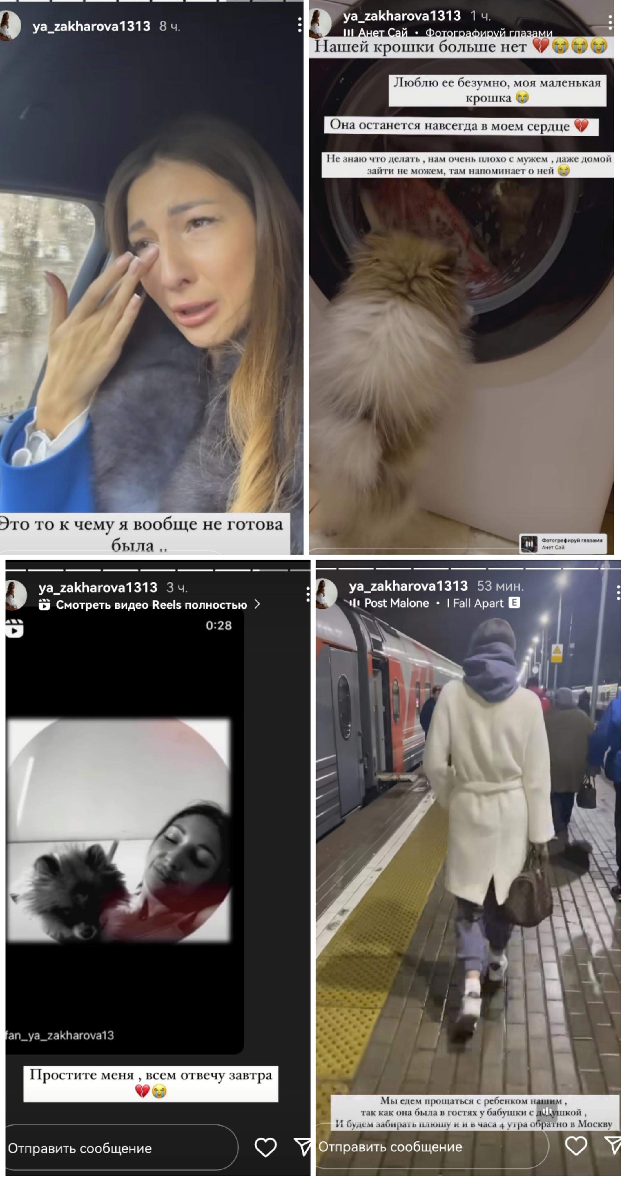 Пост Яны Захаровой вконтакте