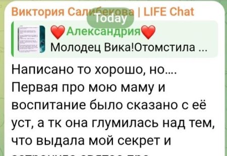Двадцать пятого мая две тысячи двадцать шестого года Виктория Салибекова осуществила давно задуманную месть участнице, пережившей личную трагедию.