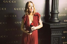 Ксения Собчак выгуляла оригинальный клатч на званном ужине Gucci 